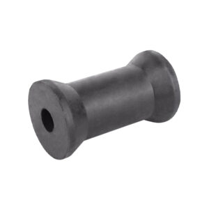 Rubber Roller Keel Roller 4" 17mm Bore Black
