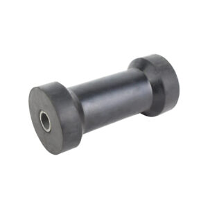 Rubber Roller Keel Roller 6" 17mm Bore Black
