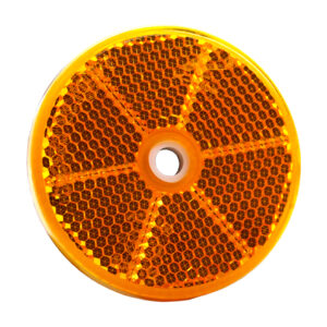 Reflector Bolt On Amber 60mm Diameter